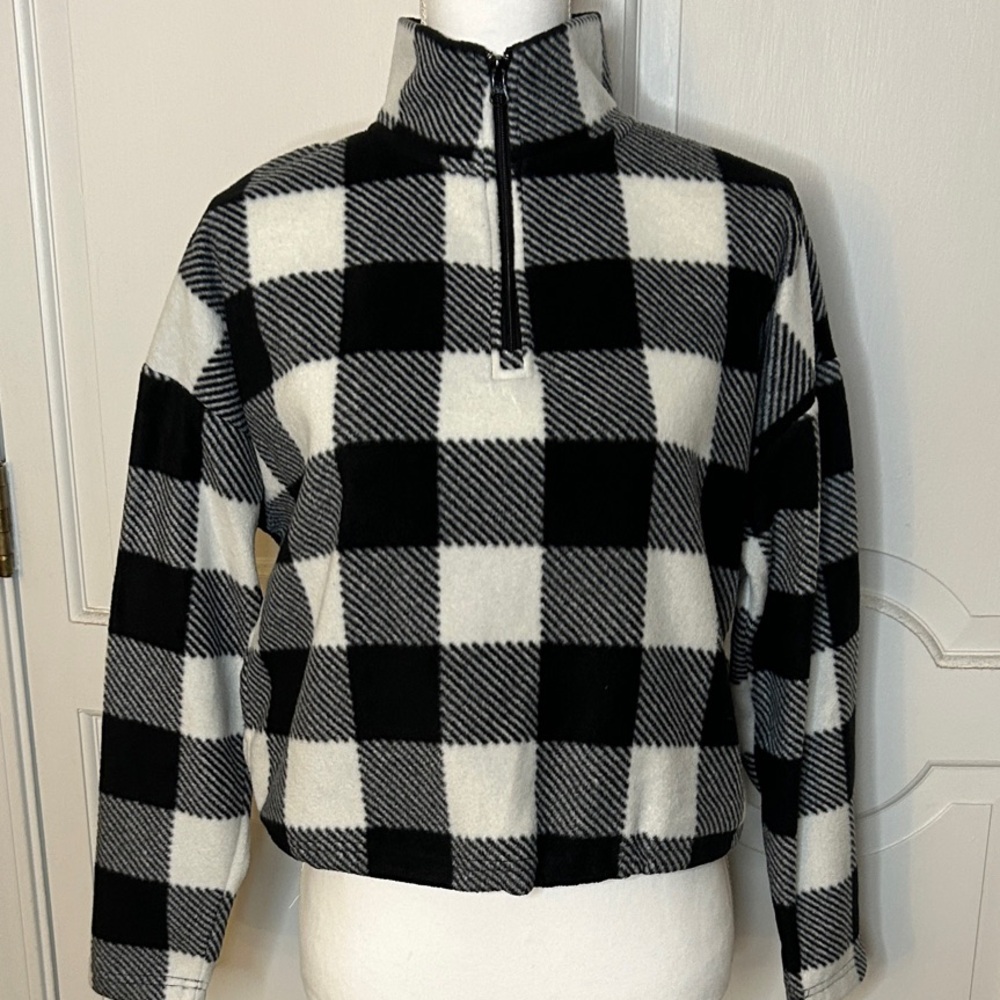 New Junior’s Quarter Zip Fleece Pullover (M)